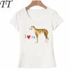 I Love My Friend Greyhound TShirt Summer Fashion Women Tshirt Light Ink Style Dog Casual Maiden Tops Cute Female Tees