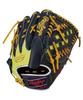 Rawlings HYPER TECH COLOR SYNC GR5FHTCA15W Baseball Throw Glove, Soft, Pitcher's, Navy/O-Yellow, 11.75 Inches, Right-Handed