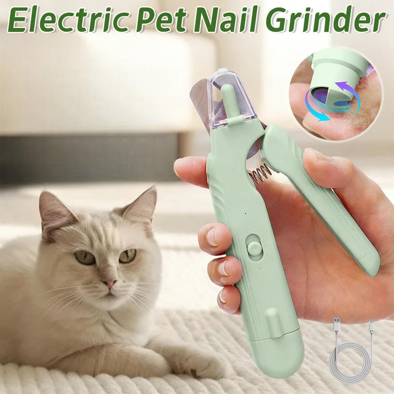 Pet Nail Clippers, Quiet LED Pet Nail Grinder, Rechargeable Pet Nail Grooming Tool for Large Medium Small Dogs Cats Puppies