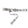 Luxury Trendy Design Nylon Braided Belt Blue Flower Jeans Waistband Casual Canvas Strap