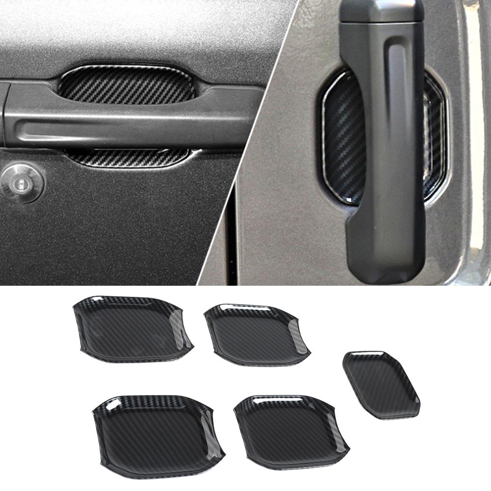 

Car Door Handle Cover Tailgate Handle Stickers Door Handle Bowl Decoration for Jeep Wrangler JL 2018-2026 Exterior Accessories