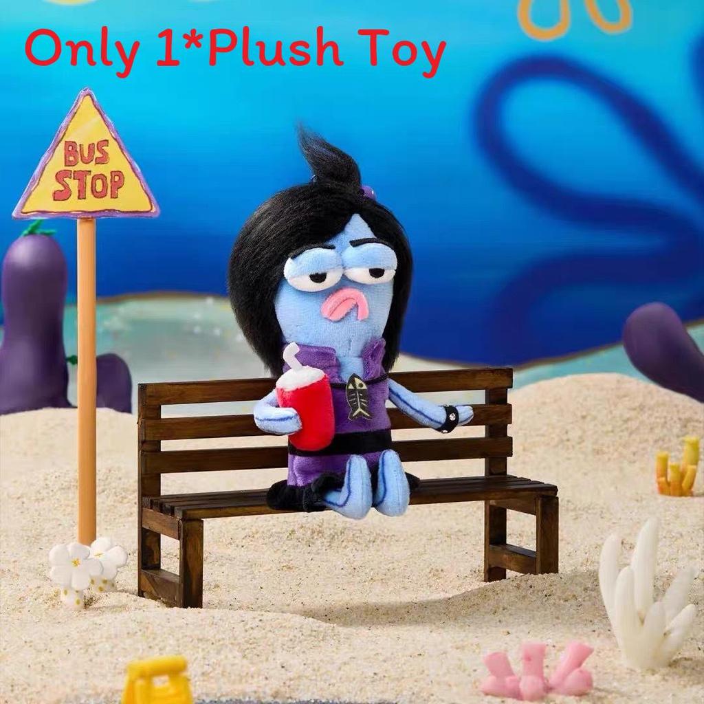 Spongebob Squarepants Bikini Bottom Residents Plush Toy With Hanging Decor For Kids Room Decor