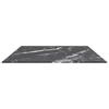 Schwarze Tischplatte 100 x 62 cm 8 mm Gehärtetes Glas mit Marmoreffekt