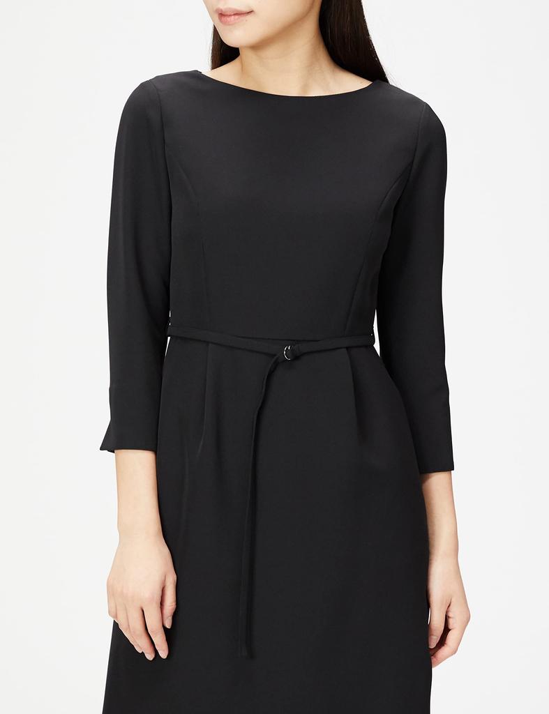 ROPE PICNIC Stretch Black Women's 2-Way 9-Length Dress, GDE13140, (01)