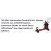Handcrafted Gandhiji Wooden Mini Charkha Spin Wheel Showpiece | Handmade Wooden Charka for Home Décor, Office Desk, Table |