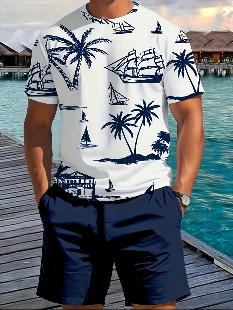 Men s 3D printed summer suit S