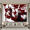 Gothic Horror Abstract Hands Tapestry Wall Decor Bloody Red Modern Art Large Size 150x300cm for Bedroom Living Room Wall Hanging