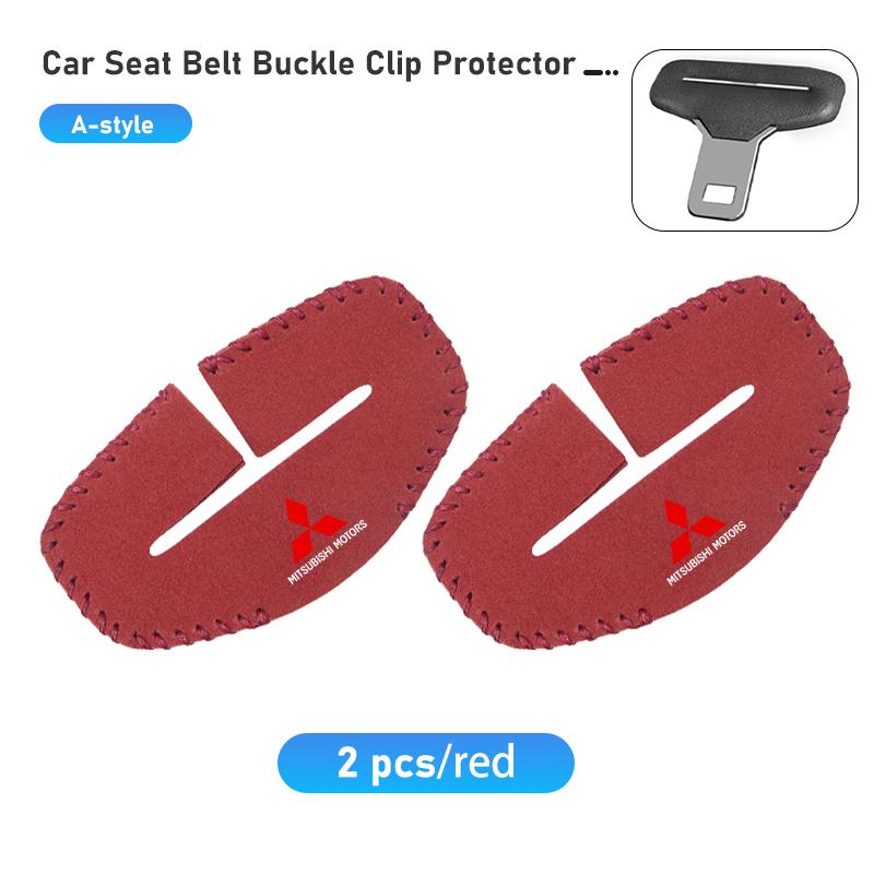 Car Seat Belt Buckle Protective Cover Safety Belt Plug Clip Case Accessories For Mitsubishi Outlander Lancer L200 ASX Pajero