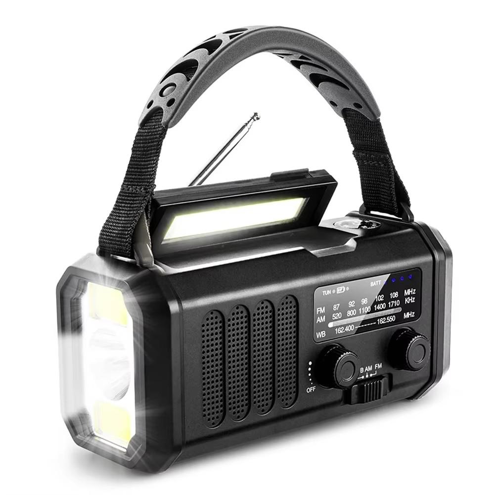 SOS Alarm Power Bank Radio E30 10000mAh FM Emergency Radio Solar Hand Crank Generator AM/FM/NOAA LED Portable Radio