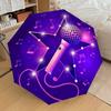 1pc Microphone Star Automatic Folding Umbrella, Heavy Duty 8 Rib Iron Frame,  Suitable for Travel, Daily Use, Birthday, Decor Gift  36