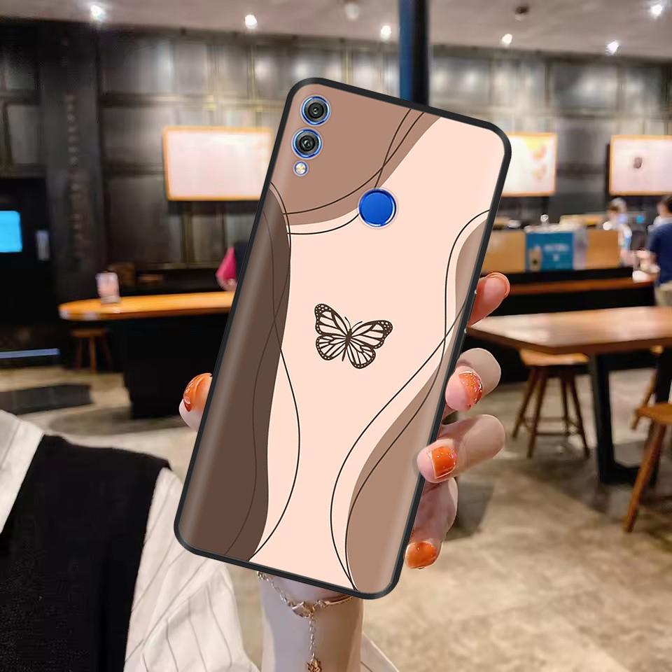 For Honor 8X Case Soft Liquid Silicone Full Coverage Phone Case For Huawei Honor 8X Cases Honor8X Cute Panda Back Cover Fundas