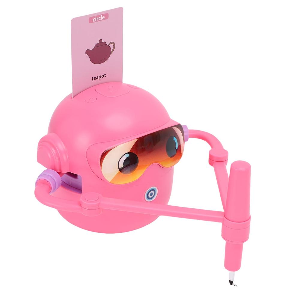 Intelligentes, automatisches Zeichenroboter-Spielzeug, lustige Musik-Lernmaschine mit 100 Karten und 14 bunten Stiften