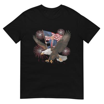 Patriotic Trump Bald Eagle American Pride Usa Flag July 4th Tshirt
