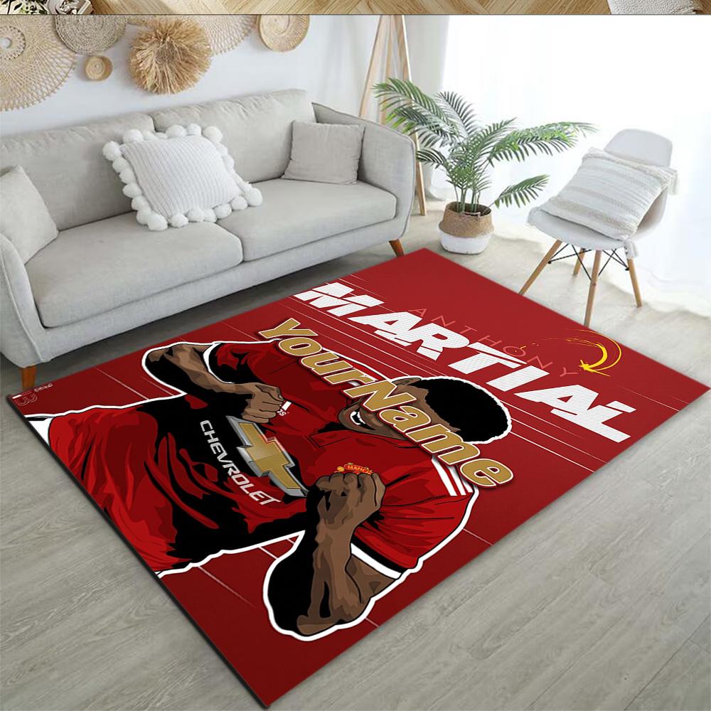Manchester Customizable Name Carpet Perfect for Entryway Balcony Game Room Hallway Antislip Carpet Decorate Offices Birthday/Christmas Gift