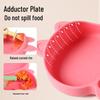 Baby Silicone Dinnerware Set: Silicone Bowl, Cartoon Plate, Bib, Divided Stainless Steel Spoon, Fork, Cup.