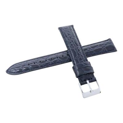 Seiko Watch Band 19mm Leather Men's with Care Instructions Navy