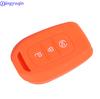 Jingyuqin 3 Buttons Silicone Remote Key Fob Case Cover For Renault Duster Sandero Logan Clio Captur Laguna Scen 2015 2016 2017