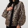 Autumn New Arrival Fashion Wind Foreign Trade Women's Clothing Fashion Simple Leopard Print Street Fashion Zipper Loose Jacket Coat