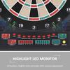 Electronic Dartboard Set, 27 Games Modes and 202 Variations, LED & 12 Soft Tip Darts and Cabinet to Storage