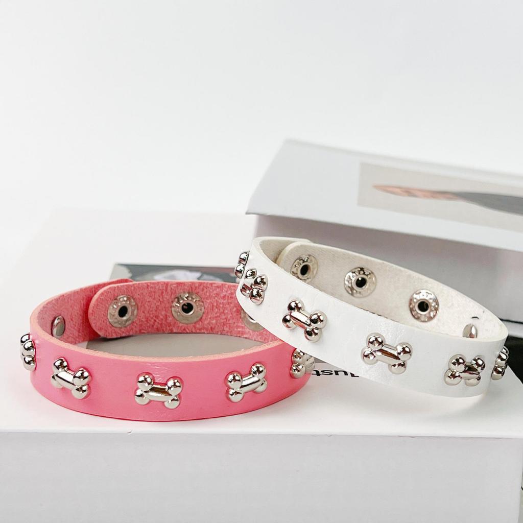 Punk Style American Street Leather Bracelet with Cute Niche Design