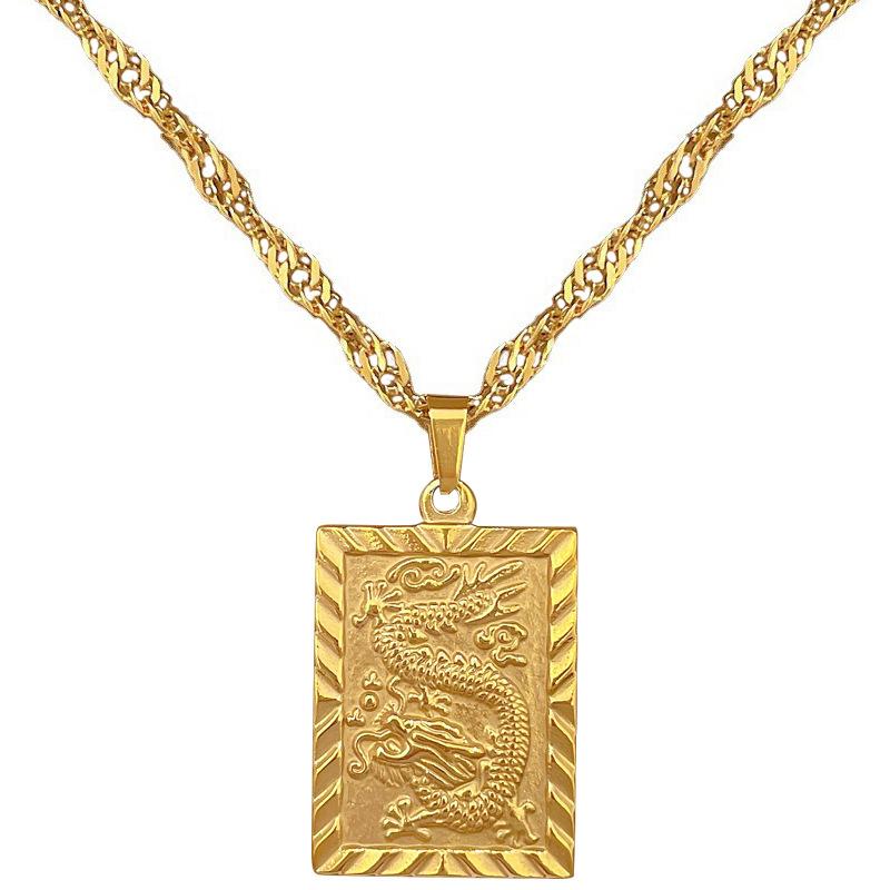 Female Blessing Dragon Brand Personalized Minimalist Necklace