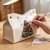 Festliche Raumdekoration DIY Weihnachten Diamantmalerei Taschentuchbox, Funkelnde Strasssteine PU-Leder Servietten Bastelsets für Jugendliche Halter, Rechteckige Aufbewahrung