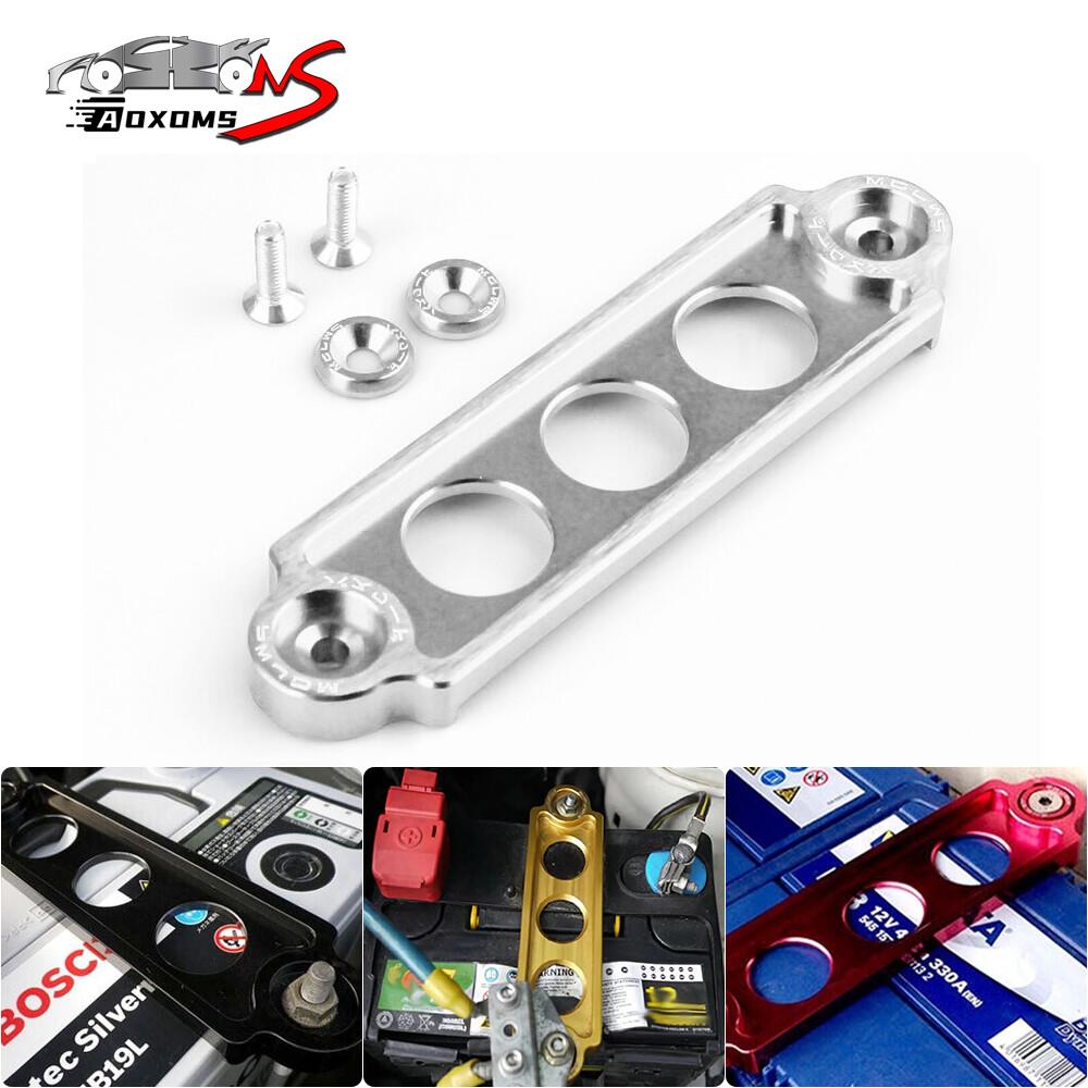 Для Honda Civic 1988-2000 CRX Алюминиевый кронштейн крепления автомобильного аккумулятора JDM Серебристый