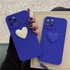 3D Wine Red Matte Cute Love Heart Soft Phone Case For iPhone Air 12 11 13 14 15 16 17 Pro Max Lovely Silicone Back Cover Case