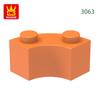 Non-Toxic 128Pcs/Lot 3063 85080 Curved Building Blocks Moc Accessories Compatible With Bricks Diy Children Toys Assembly Gift Box