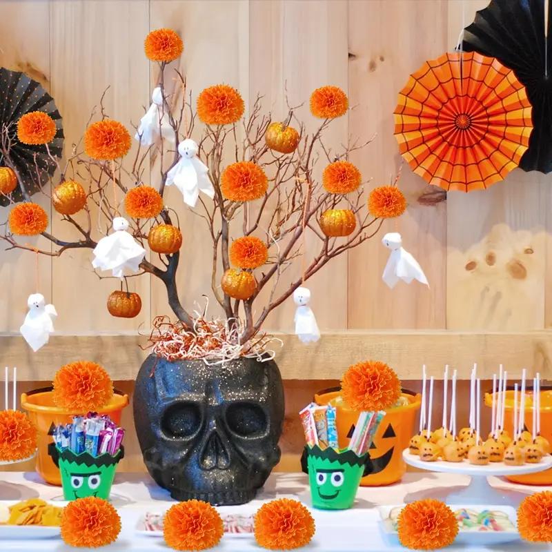 Artificial Carnation Marigold Flower Heads Halloween Day of The Dead Mexican Indian Diwali Festival Party Decoration Supplies