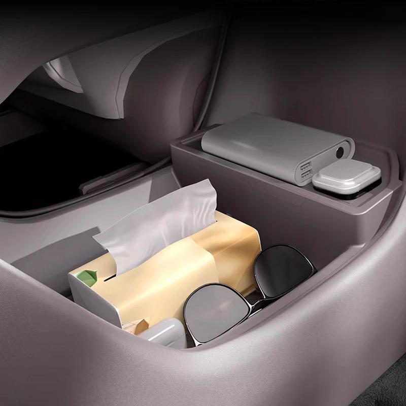 For 2025 2026 ZEEKR 7X Central Control Lower Level Organizer Storage Box Armrest Box Below Silicone Tray Car Accessory
