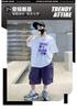 Boys' Summer Suit Short Sleeved Loose 2026 New Style Children's Summer Boys' T-shirt Two-piece Set, Men's God Cool and Handsome