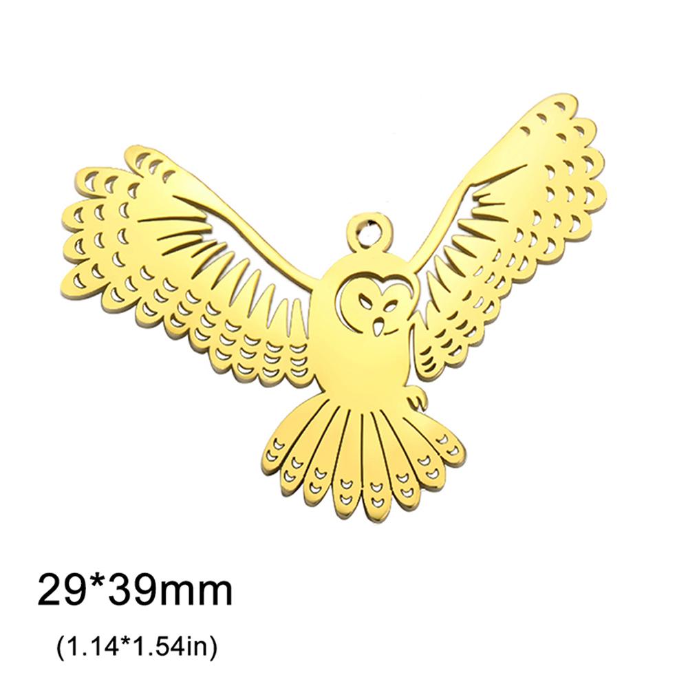 Dawapara Gothic Witch Raven Animal Bird Pendant Eagle Crow Owl Charm for Jewelry Making Stainless Steel Accessories