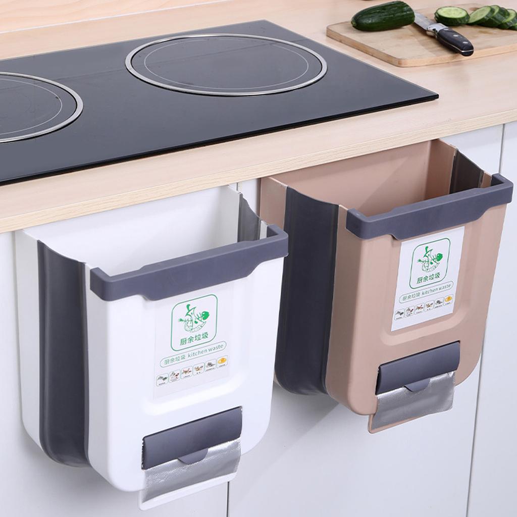 Bidone da Cucina da Parete da 7L/10L Bidoni per Rifiuti da Cucina di Grande Capacità Bidone da Appendere per Arredo Bagno
