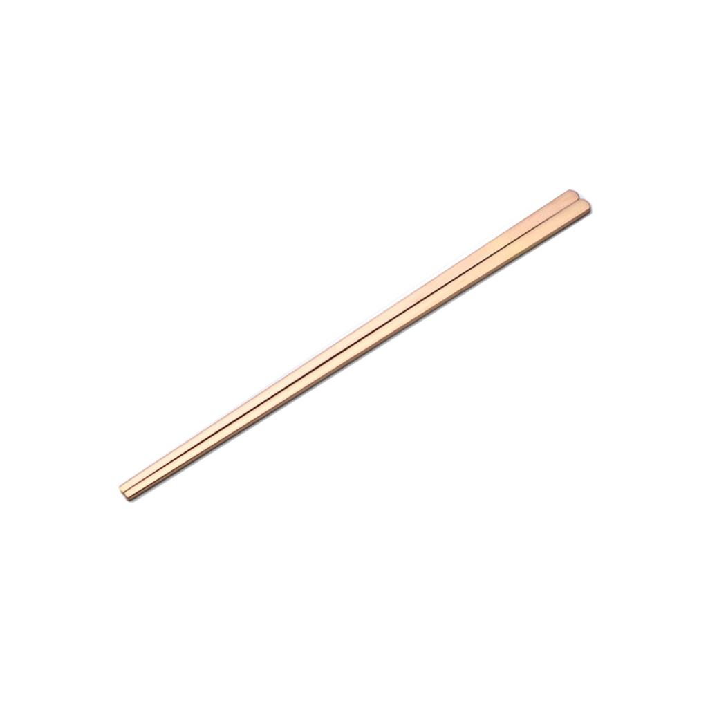 Korean Stainless Steel Spoon Chopstick Set, Restaurant Hotel Golden Spoon Solid Flat Chopsticks