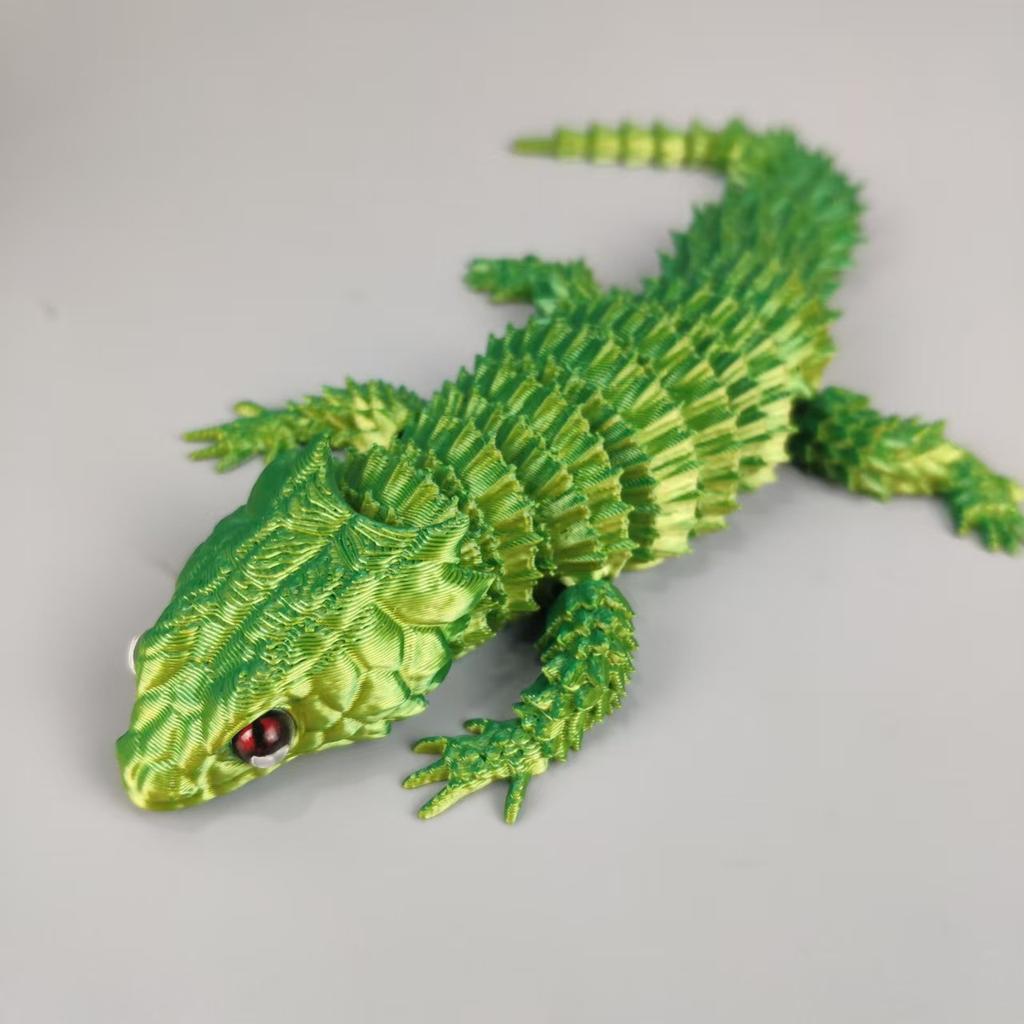 Impression 3D Jouets Lézards Articulations Libres Mobiles Yeux Réalistes Bureau Maison Décoration de Bureau Ornements Modèle Jouets Créatifs pour Enfants
