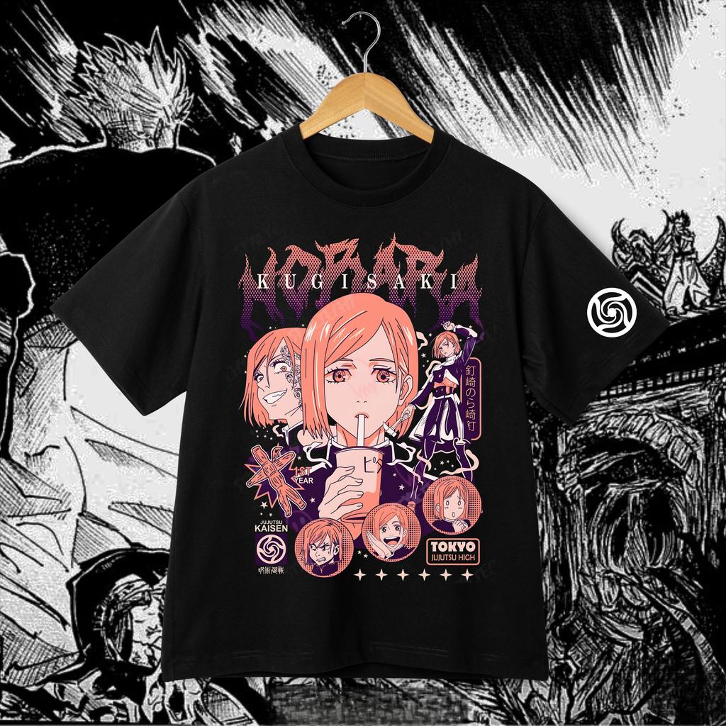 T-shirt Anime Kugisaki Nobara di Jujutsu Kaisen da Uomo Grafica Streetwear Maglietta Abbigliamento Casual per Fan di Jujutsu Kaisen