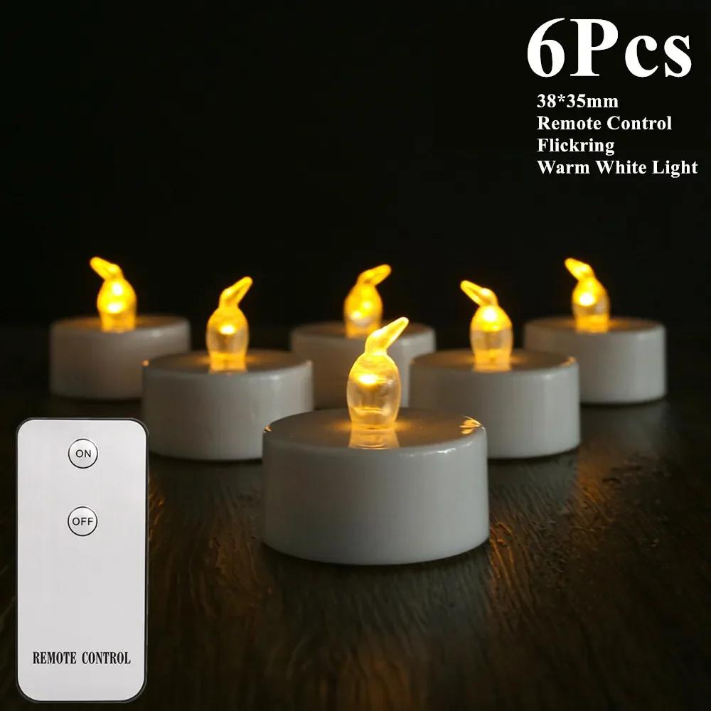 Battery Operated Flameless Tea Lights Led Flickering Electric Votive Candle  Realistic Bright for Seasonal Festive Celebrations