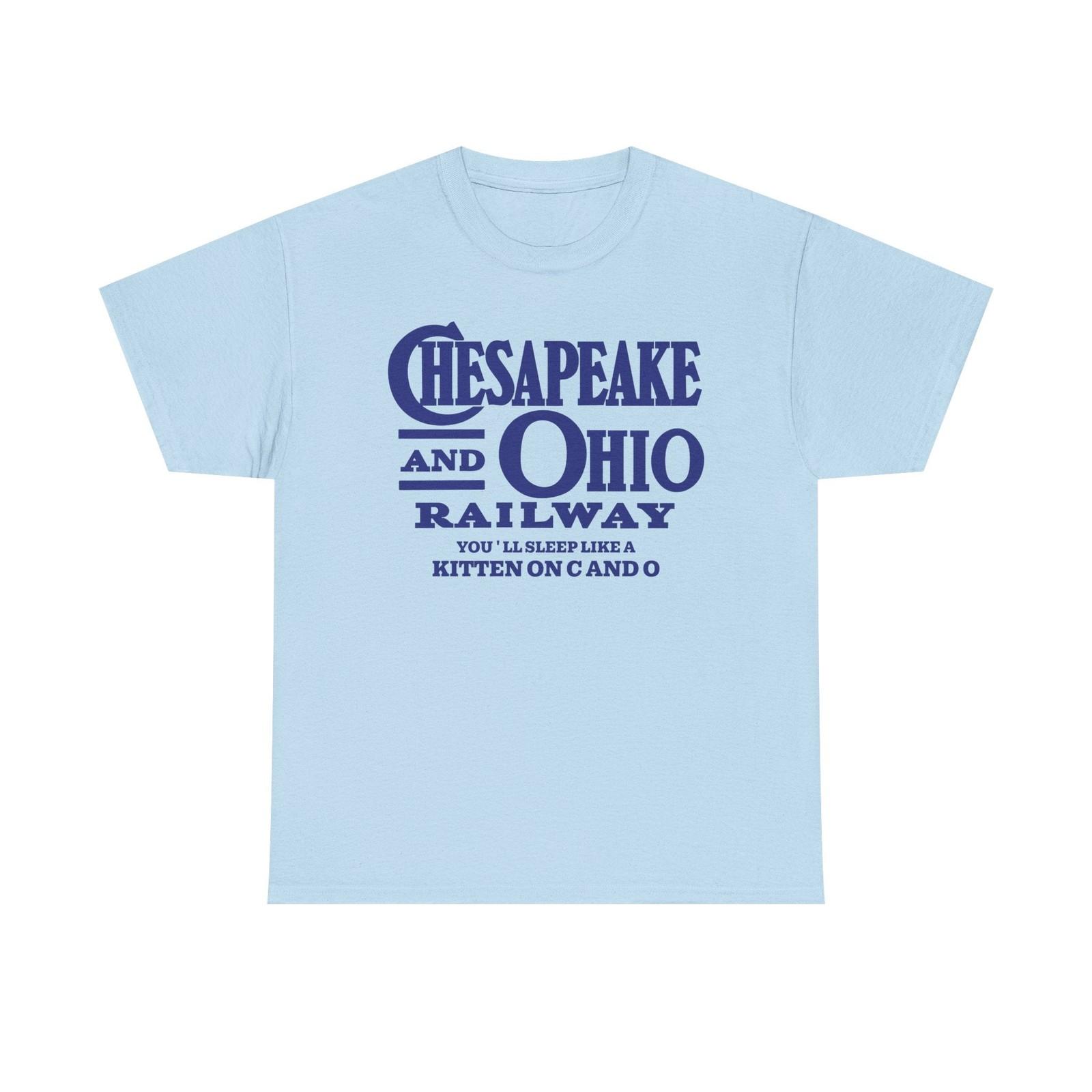 Chesapeake Ohio Railway Sleep Like Kitten Railroad Logo T-Shirt XXXXL