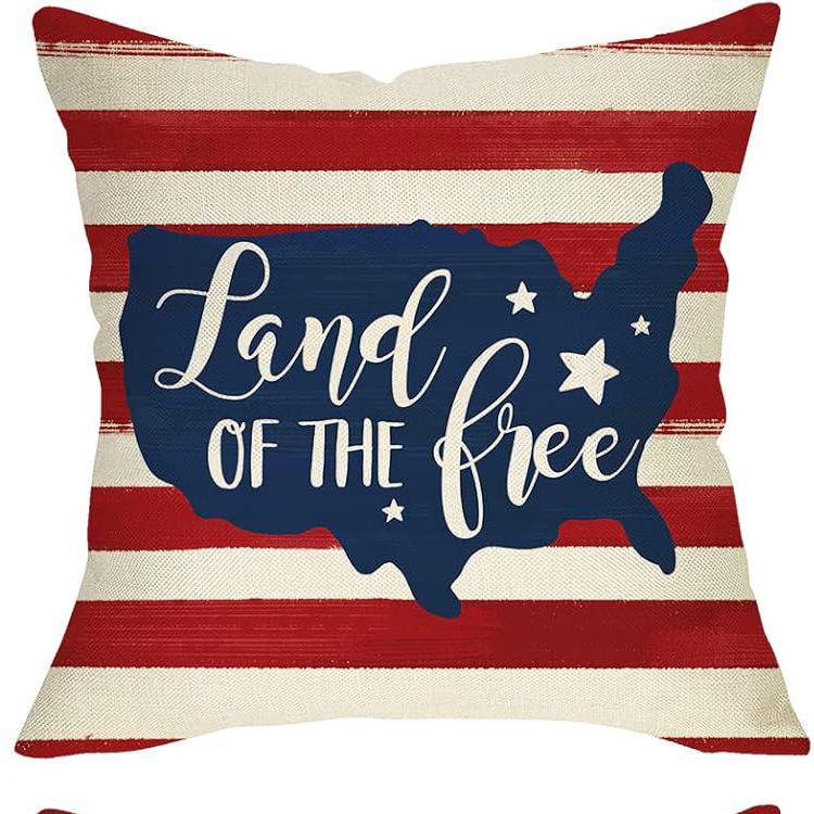 Neues Leinen Bedrucktes Sofakissen Wohnzimmer Bett Schlafzimmer Kissenbezug