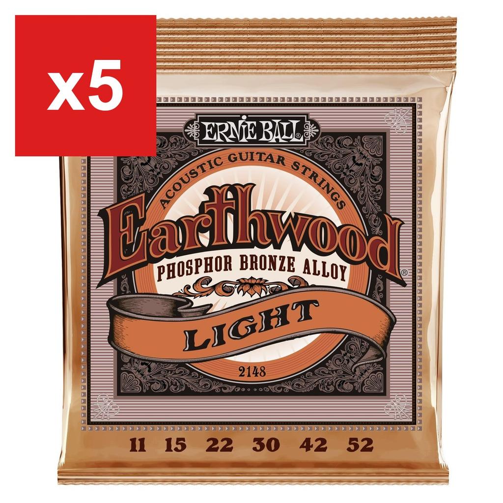 Acoustic Guitar Strings ERNIE BALL 2148 EARTHWOOD PHOSPHOR BRONZE LIGHT (11-52)