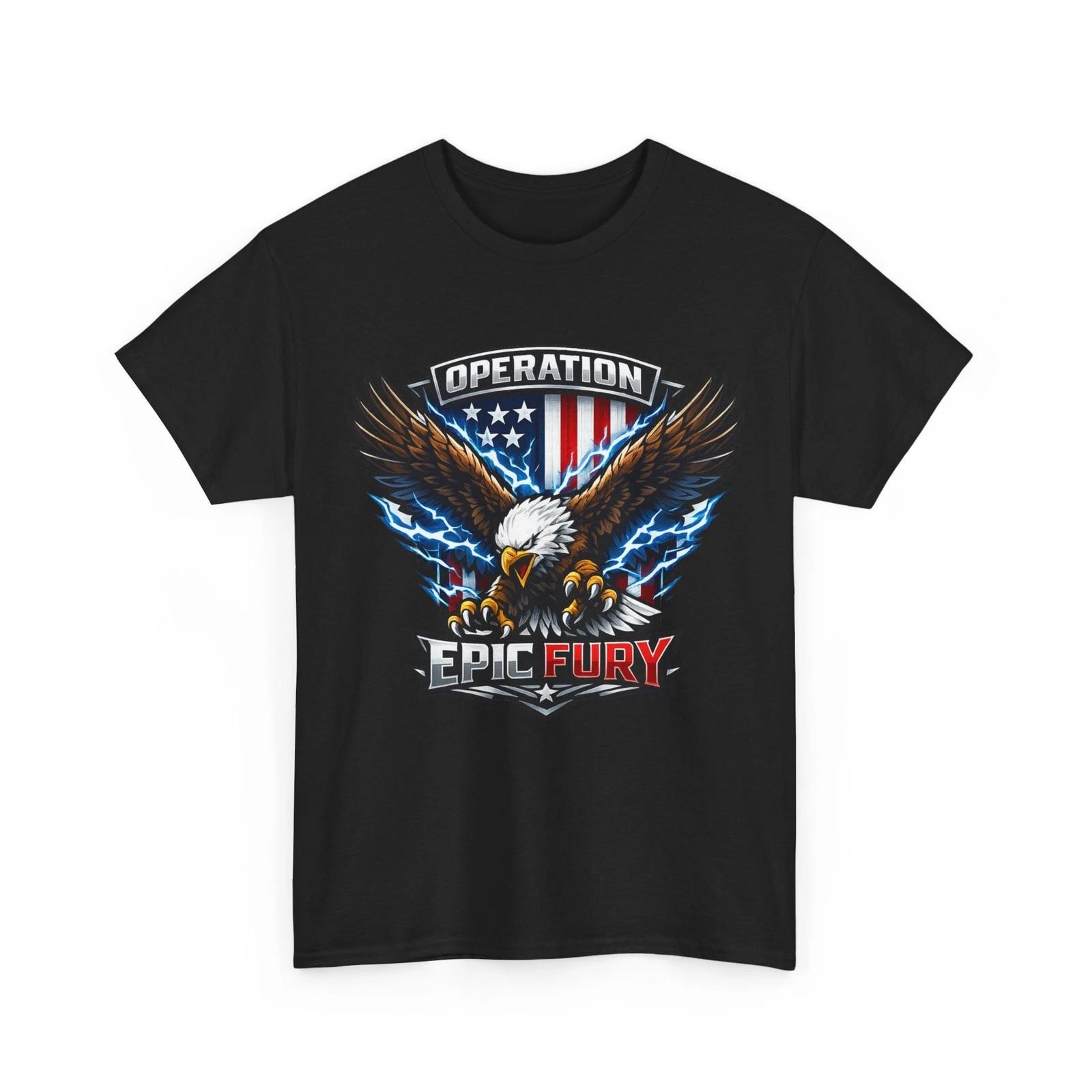 American Flag Eagle Operation Epic Fury T shirt S