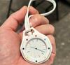 In Stock Octagonal Quartz Pocket Watch, Plastic Case, 37mm Dial, Microfiber Strap, 10 Meters Waterproof