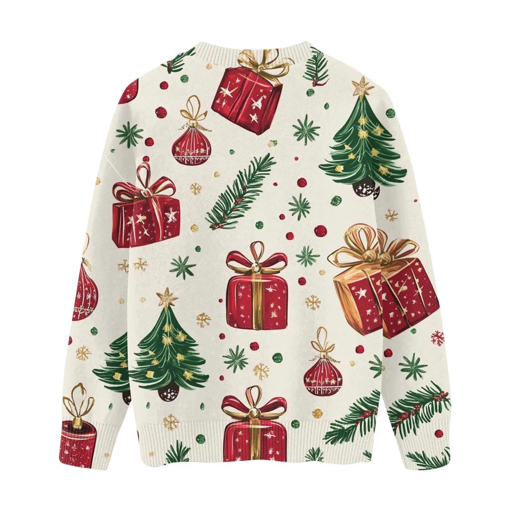 Christmas Day Sweatshirts For Children Boys And Girls Knit Sweater Cute Shirt Fall Crewneck Pullover Tops