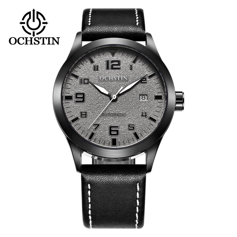 OCHSTIN retro leather automatic mechanical watch trendy casual business watch men