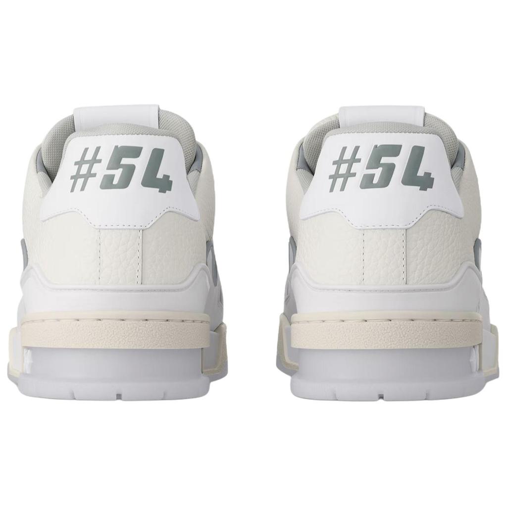 Louis Vuitton Trainer White Grey Signature 1A9UP5