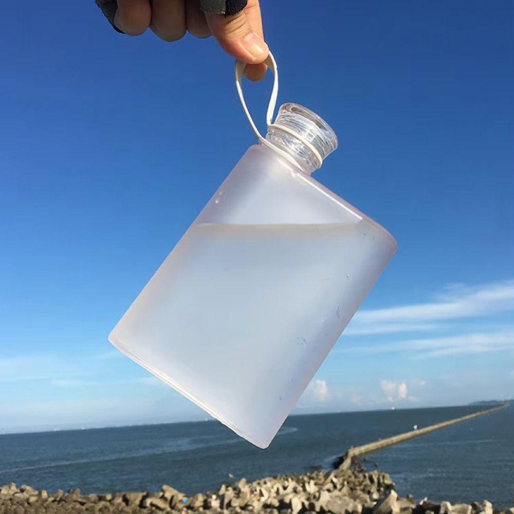 380ML Flat Drinks Kettle Portable Travel Flask for Sports Drinkware A5 Paper Water Bottle School