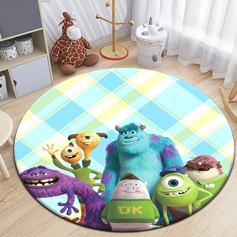  Disney Sullivan Monsters Inc Door Mat Cute Cartoon HD Printed Round Carpet Bedroom Balcony Sofa Entrance Home Decor Rug