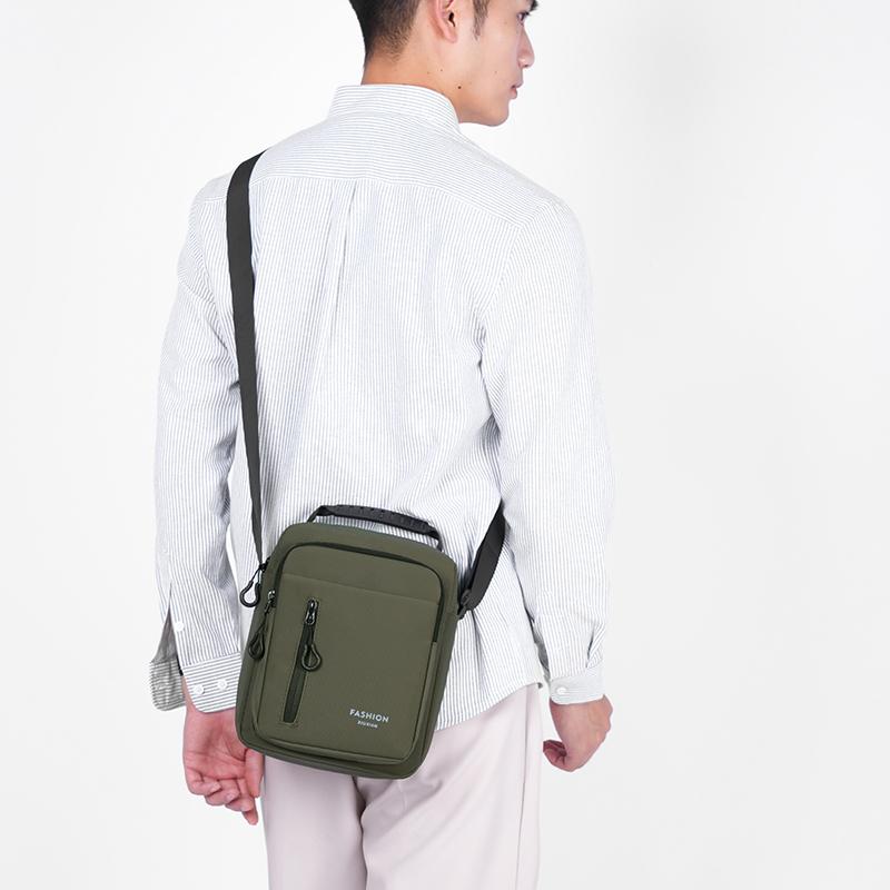 Męska torba typu crossbody, pojedyncza torba na ramię, duża pojemność, torba do przechowywania, modna, wielokieszeniowa, biznesowa torba typu crossbody