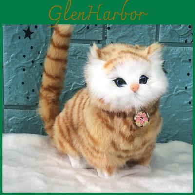 Peluche di Gatto Piangente Carino con Modello di Animale Realistico per Bambini e Regali